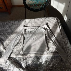 Grey Off the shoulder long sleeve